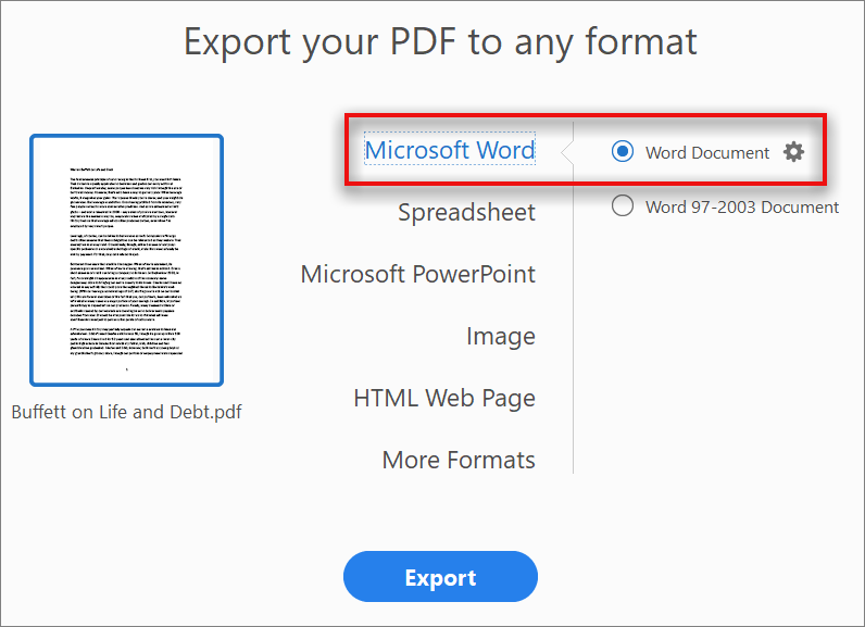 convert documents to word format