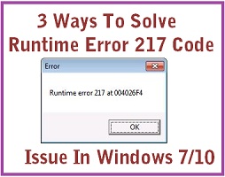 runtime error 217 windows 7
